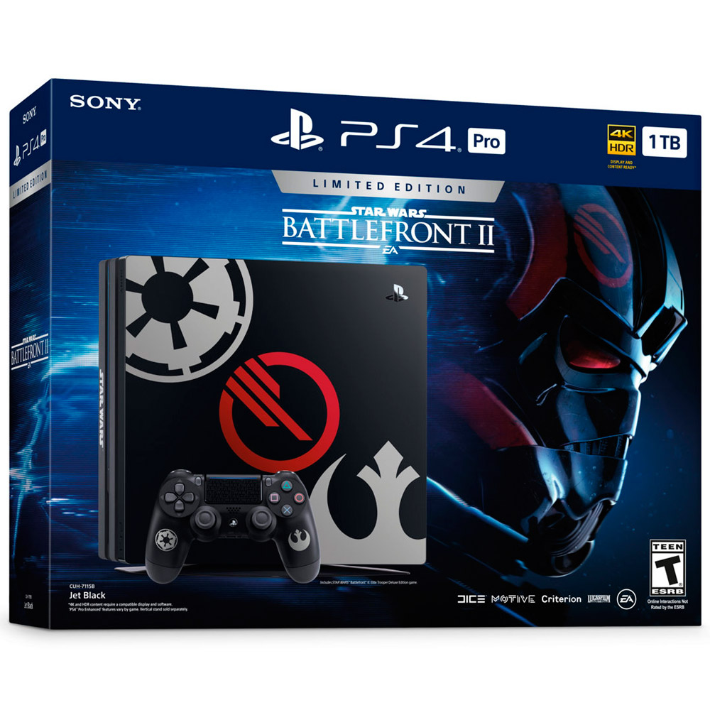 Console Sony Playstation 4 Pro Star Wars BattleFront 2 Special Edition -  Passaros Games